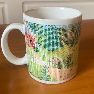 Coffee mug with pixelated picture on side